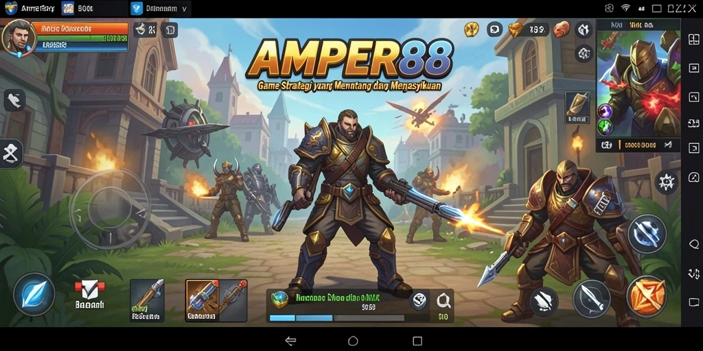Tampilan gameplay menegangkan dari AMPER88 yang menarik.
