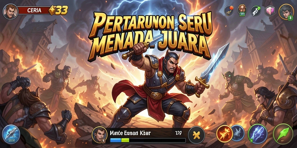 Tampilan menegangkan pertarungan dalam CERIA33 yang memukau.