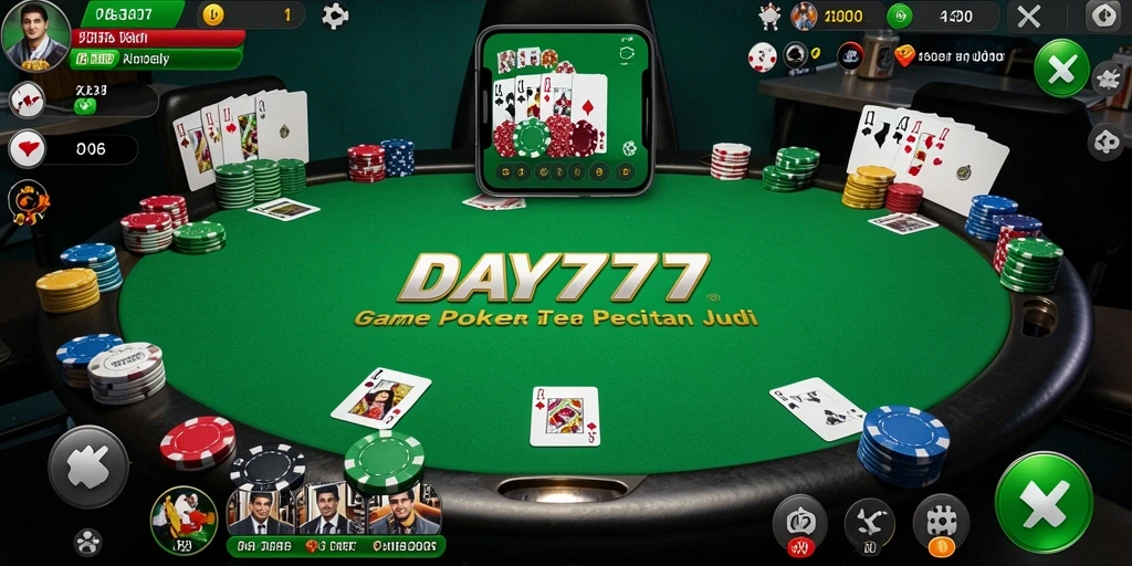 Tangkap layar menunjukkan gameplay seru dari game Poker DAY777.
