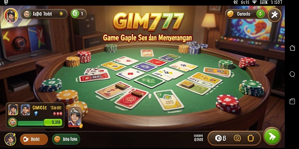 Tampilan antarmuka GIM777 yang menarik saat bermain Gaple.