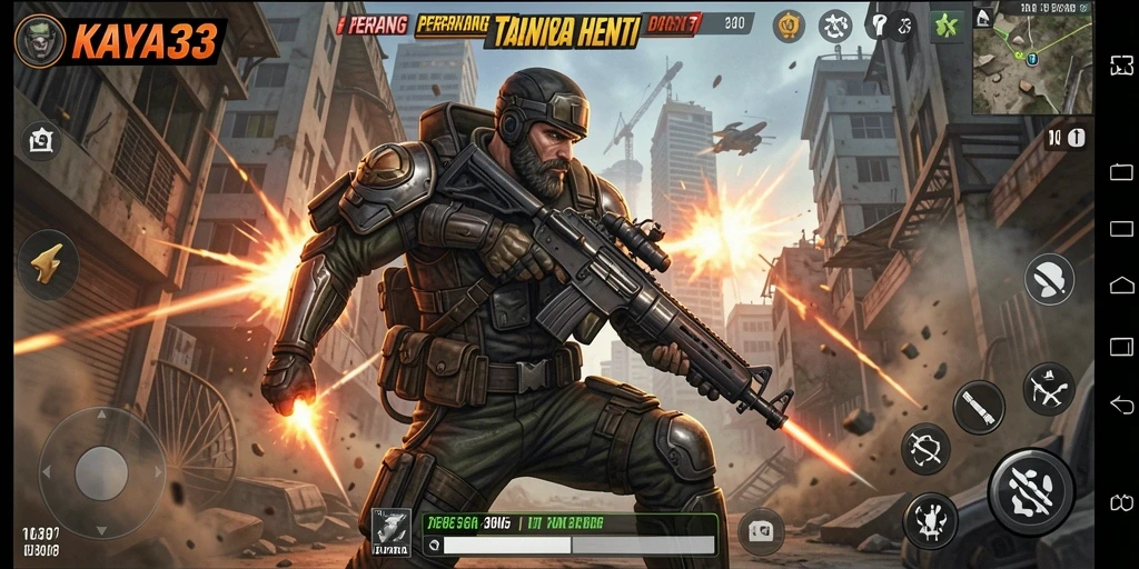 Gameplay KAYA33 menunjukkan aksi pertarungan yang mendebarkan.