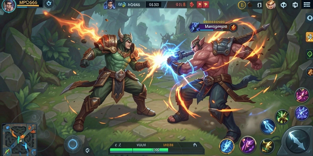 Gameplay seru dalam pertandingan MOBA di MPO666.