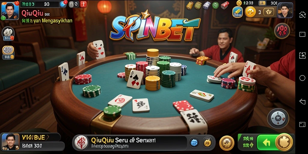 Tampilan gameplay menarik SPINBET dengan permainan QiuQiu.
