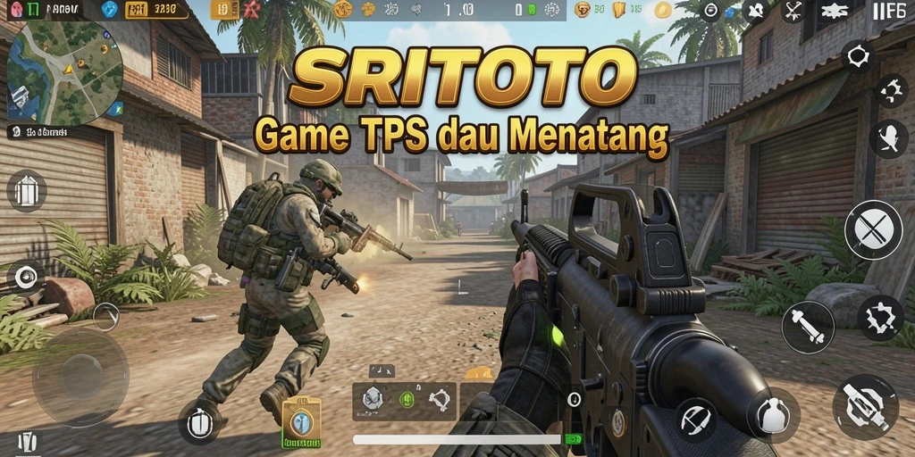 Tangkapan layar utama SRITOTO menunjukkan aksi tembak-menembak yang seru.