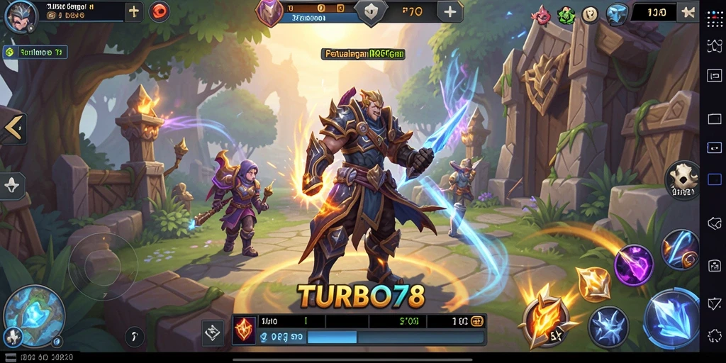 Tangkapan layar dari gameplay TURBO78 yang penuh aksi di dunia ARPG.